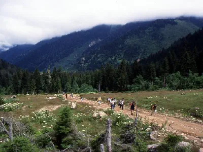 Road to Yukarı Kavrun. Last village to Kaçkar mountain.