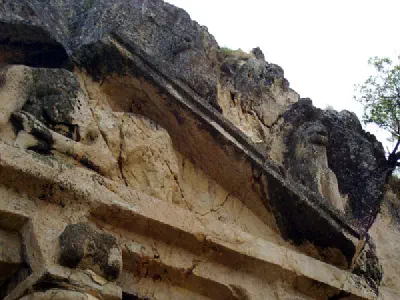 You can see some figure on the rocks